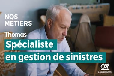 Thomas, spécialiste en gestion de sinistres chez Crédit Agricole Assurances